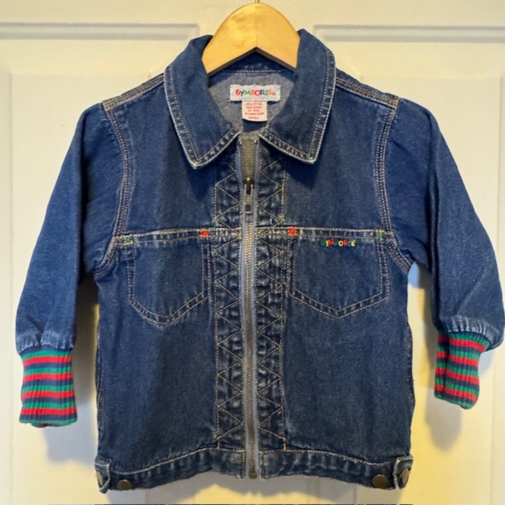 Vintage Gymboree Rainbow Tag Denim Jean Jacket sz Small